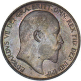 1903 Penny - Edward VII British Bronze Coin - Very Nice