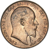 1905 Penny - Edward VII British Bronze Coin - Superb