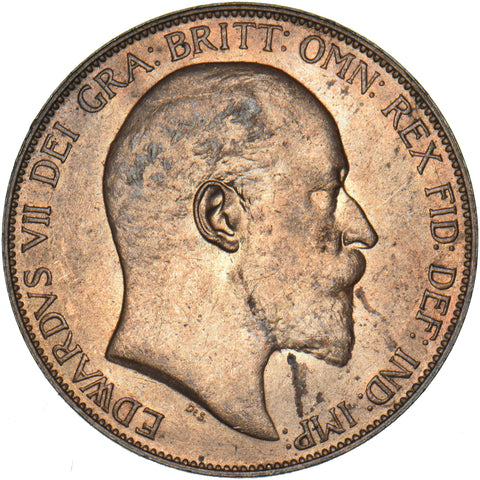 1905 Penny - Edward VII British Bronze Coin - Superb