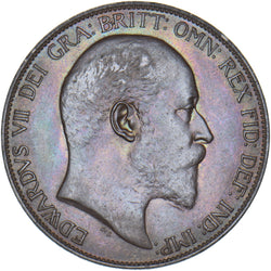 1905 Penny - Edward VII British Bronze Coin - Superb