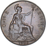 1905 Penny - Edward VII British Bronze Coin - Superb
