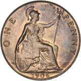1906 Penny - Edward VII British Bronze Coin - Superb