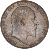 1906 Penny - Edward VII British Bronze Coin - Very Nice