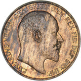 1907 Penny - Edward VII British Bronze Coin - Very Nice