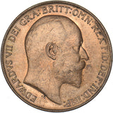 1910 Penny - Edward VII British Bronze Coin - Superb