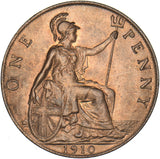 1910 Penny - Edward VII British Bronze Coin - Superb