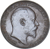 1910 Penny - Edward VII British Bronze Coin - Very Nice