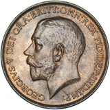 1911 Penny - George V British Bronze Coin - Superb