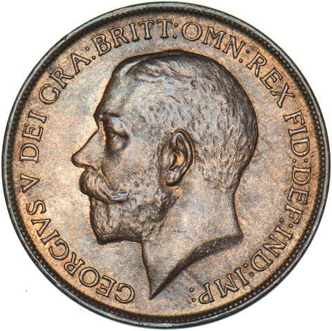 1911 Penny - George V British Bronze Coin - Superb