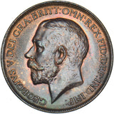 1911 Penny - George V British Bronze Coin - Very Nice