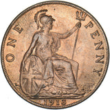 1913 Penny - George V British Bronze Coin - Very Nice