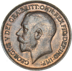 1914 Penny - George V British Bronze Coin - Very Nice