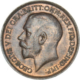 1914 Penny - George V British Bronze Coin - Very Nice