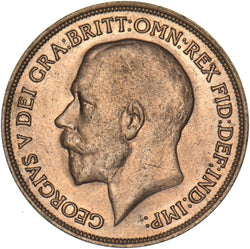 1915 Penny - George V British Bronze Coin - Very Nice