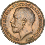 1916 Penny - George V British Bronze Coin - Very Nice