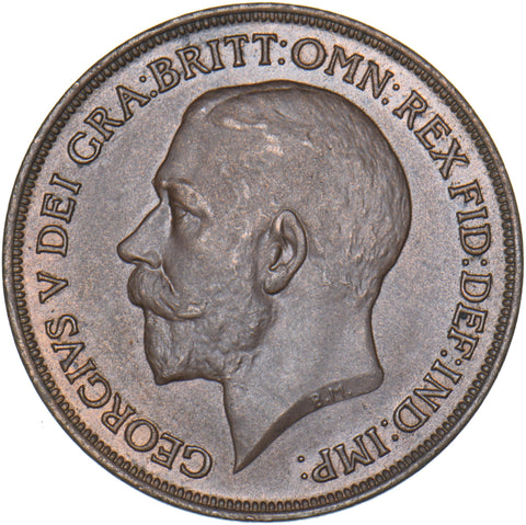 1916 Penny - George V British Bronze Coin - Superb