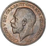 1917 Penny - George V British Bronze Coin - Very Nice
