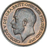 1917 Penny - George V British Bronze Coin - Superb