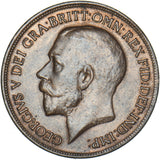 1917 Penny - George V British Bronze Coin - Very Nice