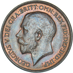 1918 Penny - George V British Bronze Coin - Very Nice