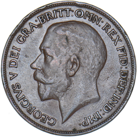 1918 KN Penny - George V British Bronze Coin - Nice