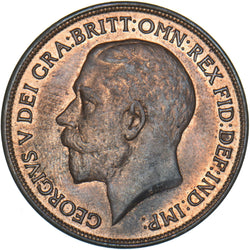 1918 Penny - George V British Bronze Coin - Very Nice