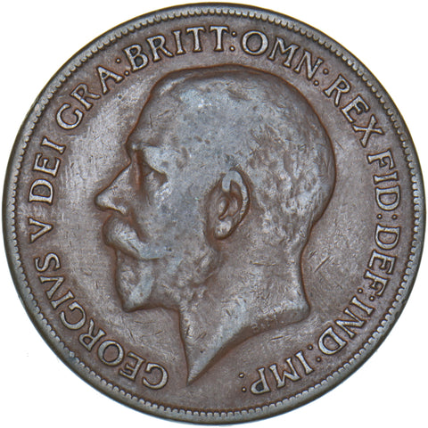 1919 KN Penny - George V British Bronze Coin - Nice