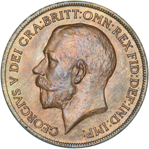 1920 Penny - George V British Bronze Coin - Superb