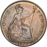 1920 Penny - George V British Bronze Coin - Superb