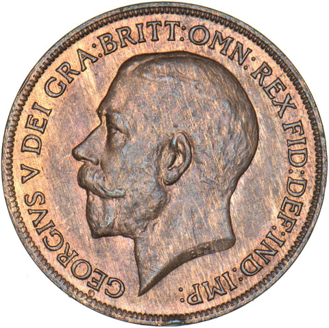 1920 Penny - George V British Bronze Coin - Superb