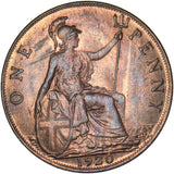 1920 Penny - George V British Bronze Coin - Superb