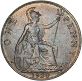 1920 Penny - George V British Bronze Coin - Very Nice