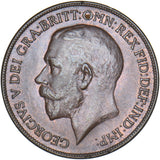 1921 Penny - George V British Bronze Coin - Superb