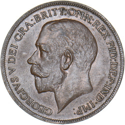 1922 Penny - George V British Bronze Coin - Very Nice