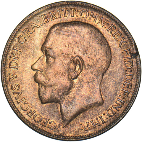 1922 Penny - George V British Bronze Coin - Very Nice