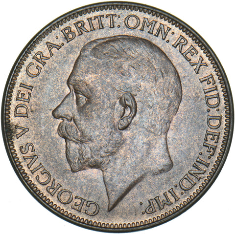 1927 Penny - George V British Bronze Coin - Superb