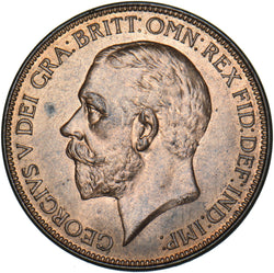 1927 Penny - George V British Bronze Coin - Superb