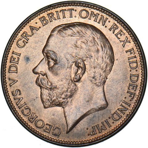 1927 Penny - George V British Bronze Coin - Superb