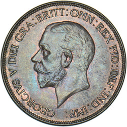 1928 Penny - George V British Bronze Coin - Superb