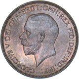 1928 Penny - George V British Bronze Coin - Superb
