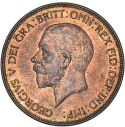 1929 Penny - George V British Bronze Coin - Superb