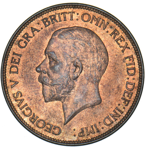 1929 Penny - George V British Bronze Coin - Superb