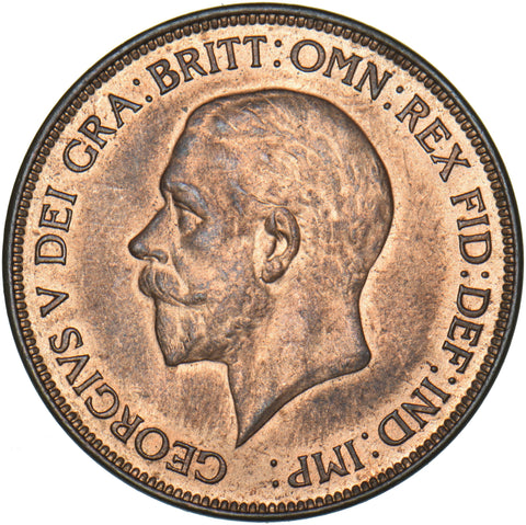 1930 Penny - George V British Bronze Coin - Superb