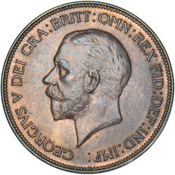 1931 Penny - George V British Bronze Coin - Very Nice