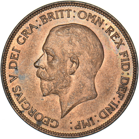 1931 Penny - George V British Bronze Coin - Superb