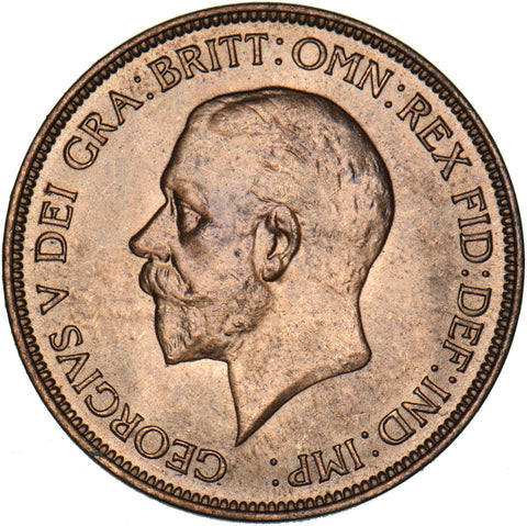 1935 Penny - George V British Bronze Coin - Superb