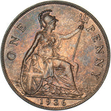 1936 Penny - George V British Bronze Coin - Superb