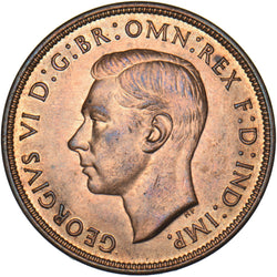 1937 Penny - George VI British Bronze Coin - Superb