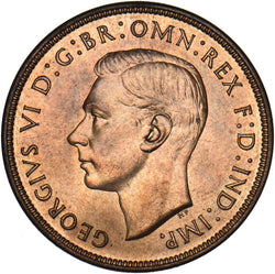 1937 Penny - George VI British Bronze Coin - Superb