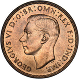 1937 Penny - George VI British Bronze Coin - Superb